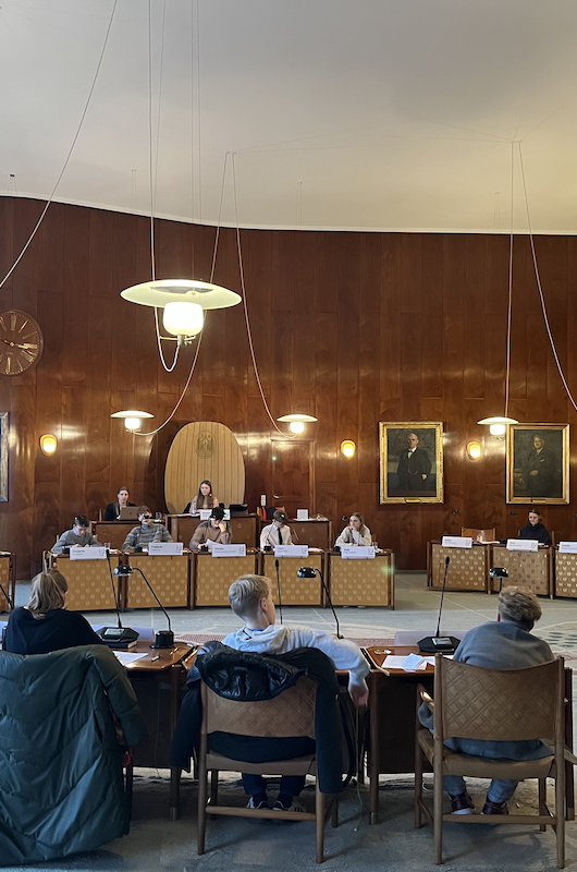 Børne- og ungebyrådsmøde i Byrådssalen