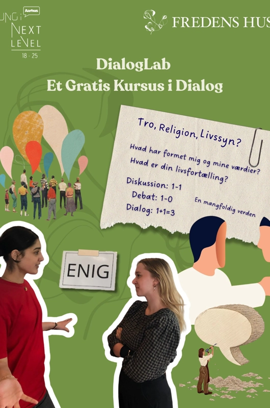 Billede med illustrationer af dialog